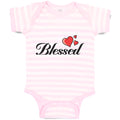 Baby Clothes Blessed with Heart Symbol Baby Bodysuits Boy & Girl Cotton