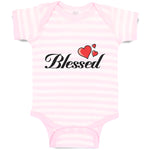 Baby Clothes Blessed with Heart Symbol Baby Bodysuits Boy & Girl Cotton