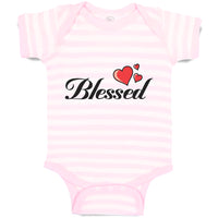 Baby Clothes Blessed with Heart Symbol Baby Bodysuits Boy & Girl Cotton