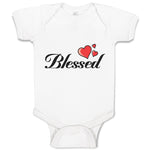 Baby Clothes Blessed with Heart Symbol Baby Bodysuits Boy & Girl Cotton
