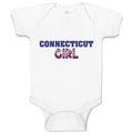Baby Clothes Connecticut Girl with Monogram and Little Hearts Baby Bodysuits