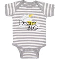Baby Clothes Dream Big with Clouds Baby Bodysuits Boy & Girl Cotton