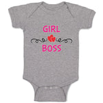 Baby Clothes Girl Boss with Red Little Hearts Pattern Baby Bodysuits Cotton