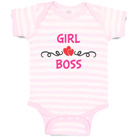 Girl Boss with Red Little Hearts Pattern