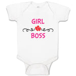 Baby Clothes Girl Boss with Red Little Hearts Pattern Baby Bodysuits Cotton