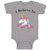 Baby Clothes I Believe in Unicorn with Single Horned Baby Bodysuits Cotton