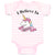 Baby Clothes I Believe in Unicorn with Single Horned Baby Bodysuits Cotton