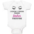 Baby Clothes I Know, I Know These Lashes Though Eyes Closed with Eyebrow Cotton