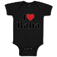 Baby Clothes I Love Baba and Red Heart Symbol Baby Bodysuits Boy & Girl Cotton