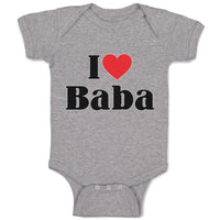 Baby Clothes I Love Baba and Red Heart Symbol Baby Bodysuits Boy & Girl Cotton