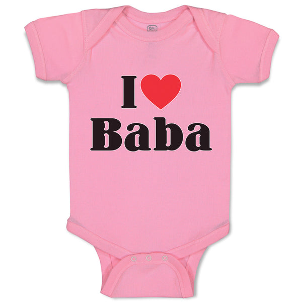 Baby Clothes I Love Baba and Red Heart Symbol Baby Bodysuits Boy & Girl Cotton