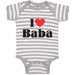 Baby Clothes I Love Baba and Red Heart Symbol Baby Bodysuits Boy & Girl Cotton