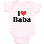 Baby Clothes I Love Baba and Red Heart Symbol Baby Bodysuits Boy & Girl Cotton