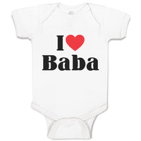 Baby Clothes I Love Baba and Red Heart Symbol Baby Bodysuits Boy & Girl Cotton