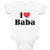 Baby Clothes I Love Baba and Red Heart Symbol Baby Bodysuits Boy & Girl Cotton