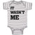 Baby Clothes It Wasn'T Me Baby Bodysuits Boy & Girl Newborn Clothes Cotton