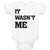 Baby Clothes It Wasn'T Me Baby Bodysuits Boy & Girl Newborn Clothes Cotton