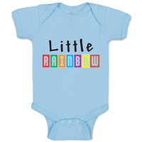 Baby Clothes Little Rainbow Colours Baby Bodysuits Boy & Girl Cotton