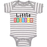 Baby Clothes Little Rainbow Colours Baby Bodysuits Boy & Girl Cotton