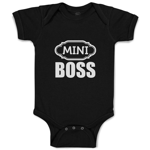 Baby Clothes Mini Boss with Ogee Pattern Baby Bodysuits Boy & Girl Cotton