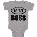 Baby Clothes Mini Boss with Ogee Pattern Baby Bodysuits Boy & Girl Cotton