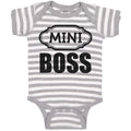 Baby Clothes Mini Boss with Ogee Pattern Baby Bodysuits Boy & Girl Cotton