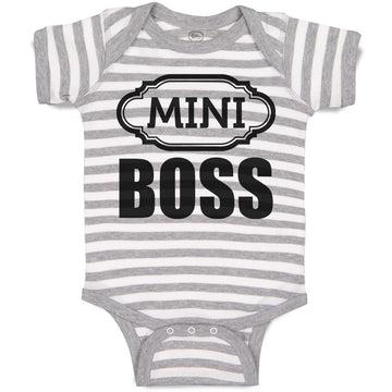 Baby Clothes Mini Boss with Ogee Pattern Baby Bodysuits Boy & Girl Cotton