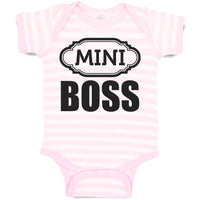 Baby Clothes Mini Boss with Ogee Pattern Baby Bodysuits Boy & Girl Cotton