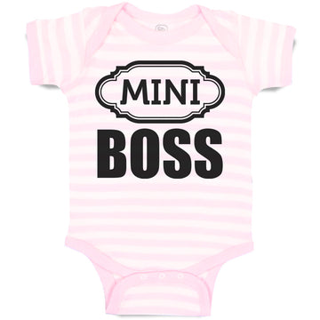 Baby Clothes Mini Boss with Ogee Pattern Baby Bodysuits Boy & Girl Cotton