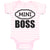 Baby Clothes Mini Boss with Ogee Pattern Baby Bodysuits Boy & Girl Cotton
