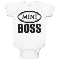 Baby Clothes Mini Boss with Ogee Pattern Baby Bodysuits Boy & Girl Cotton