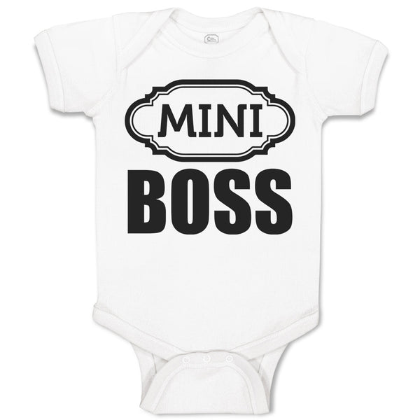 Baby Clothes Mini Boss with Ogee Pattern Baby Bodysuits Boy & Girl Cotton