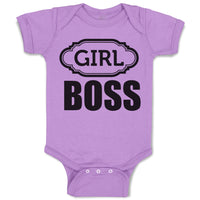 Baby Clothes Girl Boss with Ogee Pattern Baby Bodysuits Boy & Girl Cotton