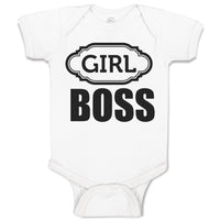 Baby Clothes Girl Boss with Ogee Pattern Baby Bodysuits Boy & Girl Cotton