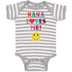 Baby Clothes Nana Loves Me! with Smile Baby Bodysuits Boy & Girl Cotton