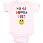 Baby Clothes Nana Loves Me! with Smile Baby Bodysuits Boy & Girl Cotton