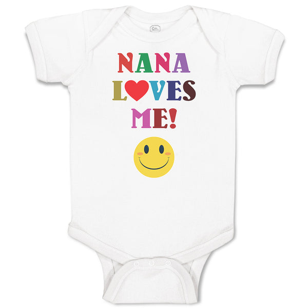 Baby Clothes Nana Loves Me! with Smile Baby Bodysuits Boy & Girl Cotton