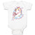 Baby Clothes Beautiful Unicorn on Clouds with Stars Baby Bodysuits Cotton