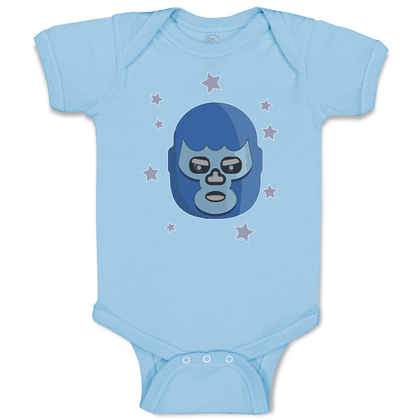 Baby Clothes Mask on Face Funny Monster Face with Little Stars Baby Bodysuits