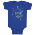 Baby Clothes Mask on Face Funny Monster Face with Little Stars Baby Bodysuits