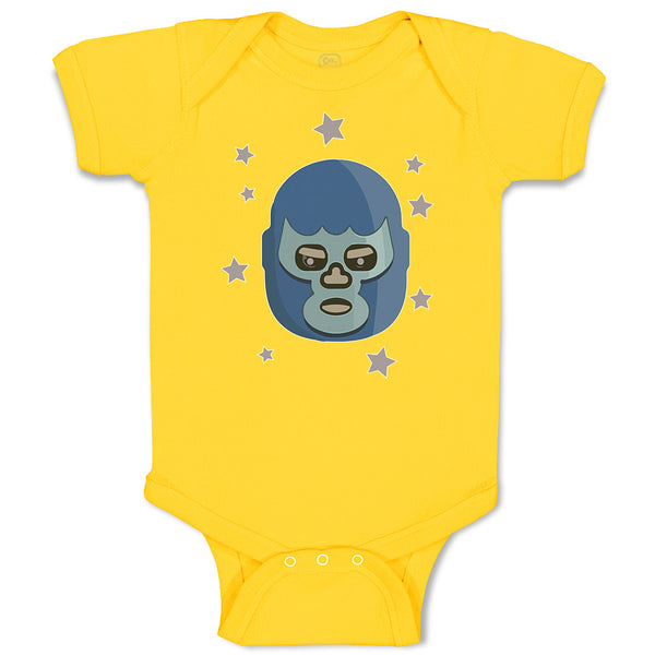 Baby Clothes Mask on Face Funny Monster Face with Little Stars Baby Bodysuits