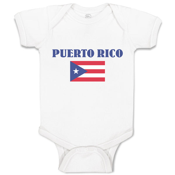 Baby Clothes American National Flag of Puerto Rico Usa Baby Bodysuits Cotton