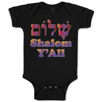 Baby Clothes Shalom Y'All Peace Baby Bodysuits Boy & Girl Newborn Clothes Cotton