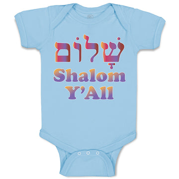 Baby Clothes Shalom Y'All Peace Baby Bodysuits Boy & Girl Newborn Clothes Cotton