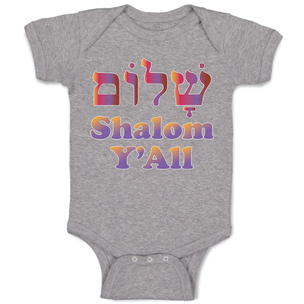 Baby Clothes Shalom Y'All Peace Baby Bodysuits Boy & Girl Newborn Clothes Cotton