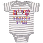 Baby Clothes Shalom Y'All Peace Baby Bodysuits Boy & Girl Newborn Clothes Cotton