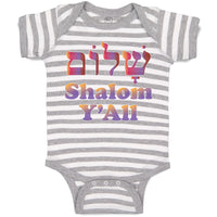 Baby Clothes Shalom Y'All Peace Baby Bodysuits Boy & Girl Newborn Clothes Cotton