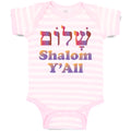 Baby Clothes Shalom Y'All Peace Baby Bodysuits Boy & Girl Newborn Clothes Cotton