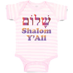 Baby Clothes Shalom Y'All Peace Baby Bodysuits Boy & Girl Newborn Clothes Cotton