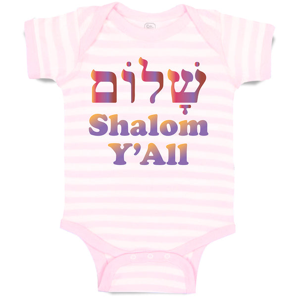 Baby Clothes Shalom Y'All Peace Baby Bodysuits Boy & Girl Newborn Clothes Cotton